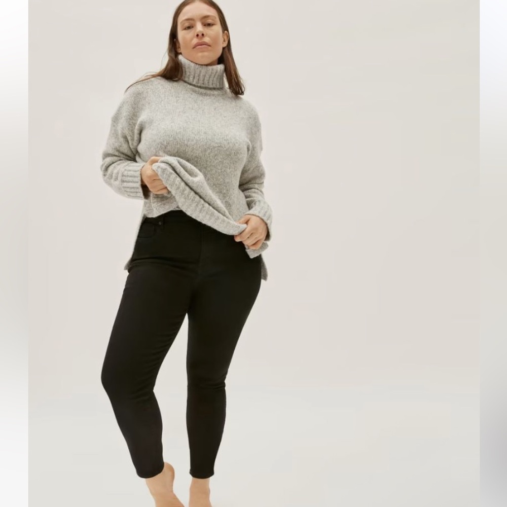 Everlane The Curvy High-Rise Skinny Jean in Black Size 29